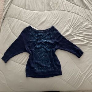 FANG Midnight Blue Glitter Sweater